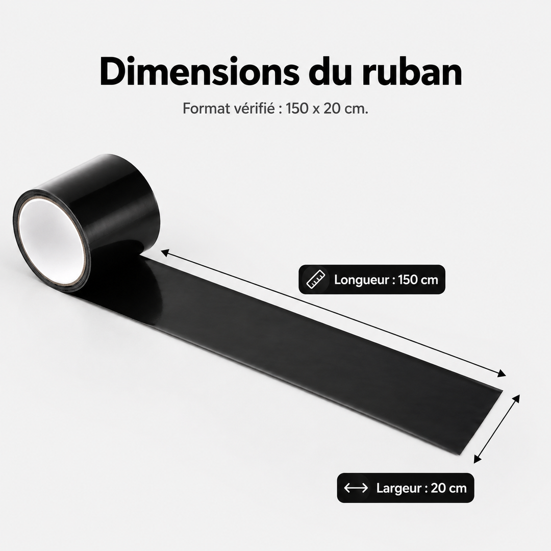 Ruban de réparation en polymère. Étanchéité et adhésion solides pour scellement anti-fuite rapide et efficace.