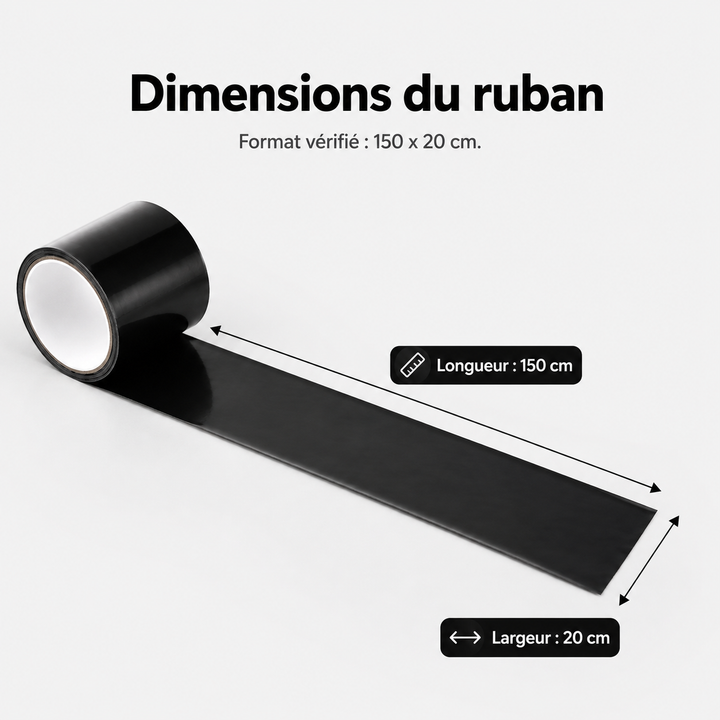 Ruban de réparation en polymère. Étanchéité et adhésion solides pour scellement anti-fuite rapide et efficace.