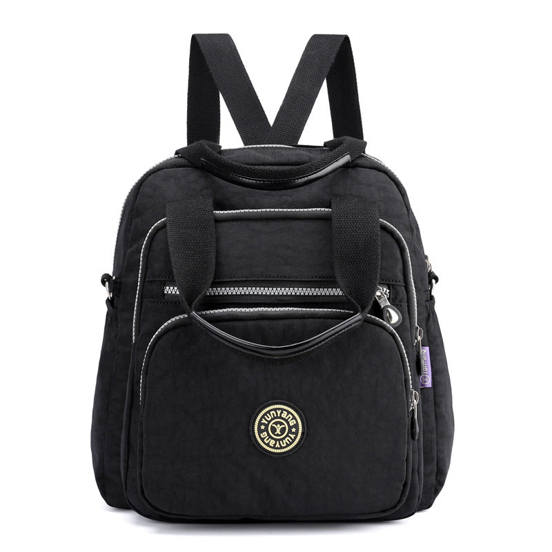 Vue arrière du sac à dos femme multifonction, bretelles confortables, idéal pour le quotidien.