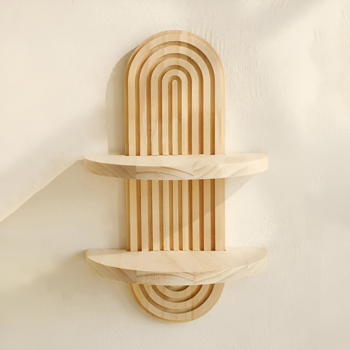 Étagère murale géométrique moderne, rangement flottant élégant et pratique pour toute pièce de la maison.