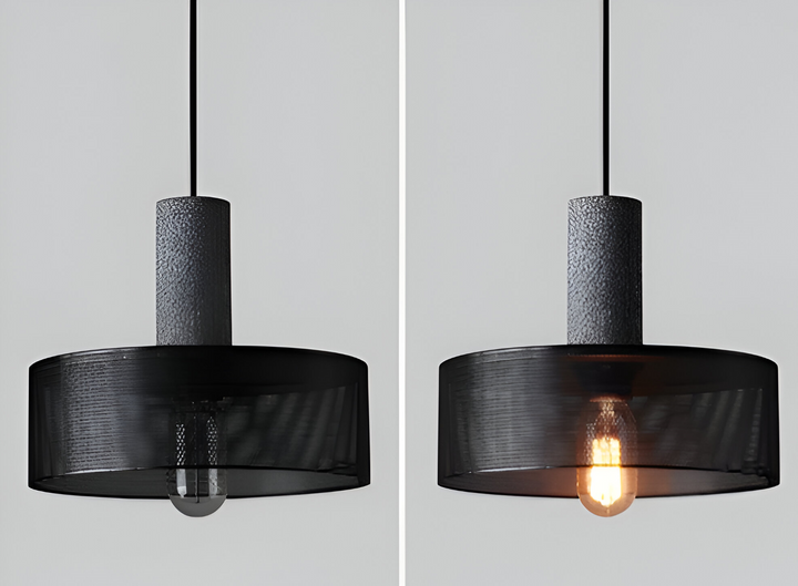 Suspension rustique en métal, hauteur réglable, pour un éclairage de cuisine fonctionnel et esthétique.