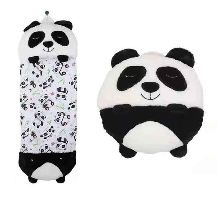 Sac de couchage peluche enfant 2-en-1, un doudou géant animal confortable pour des nuits paisibles et du jeu.