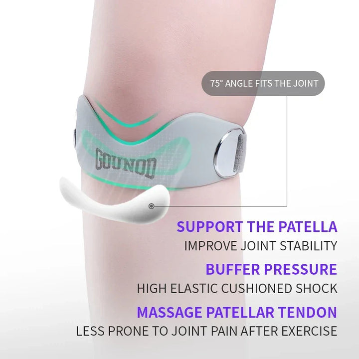Bande de soutien genou confortable et efficace contre la douleur patellaire et la tendinite du genou.