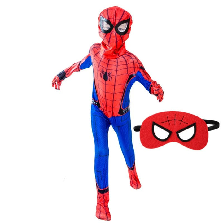 Enfant fille rayonnante en costume Spiderman, prouvant que les superhéros sont pour tous les enfants.