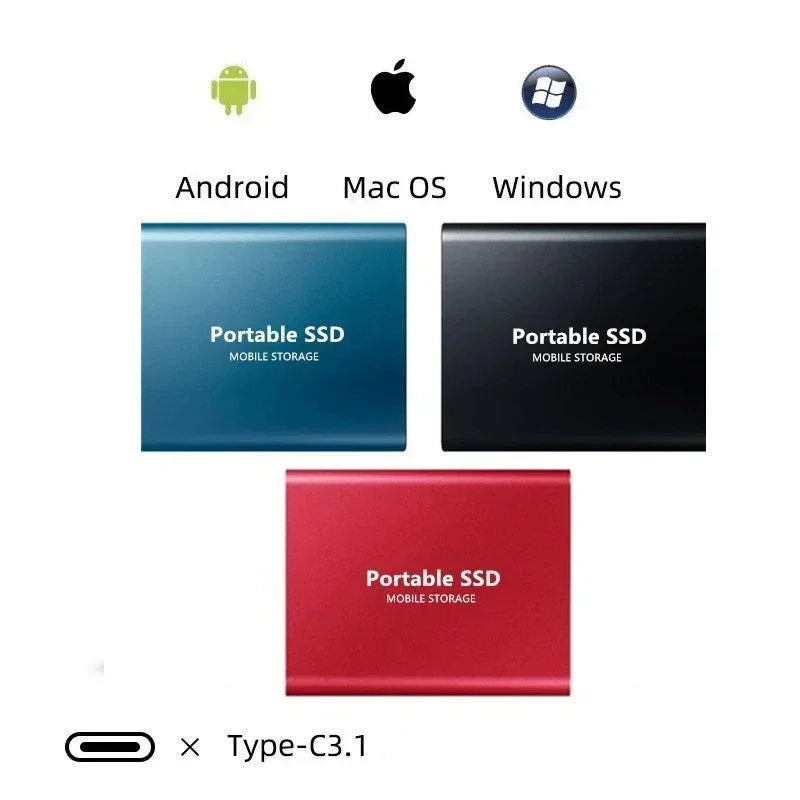 SSD externe 128 Go gris aluminium, parfait pour stocker vos données informatiques en toute sécurité et rapidité.