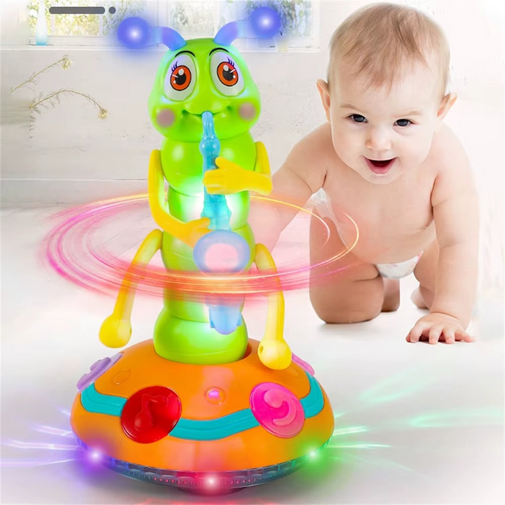 Saxophone jouet musical pour enfant, avec sons et lumières, pour l'éveil sensoriel et le plaisir du rythme.