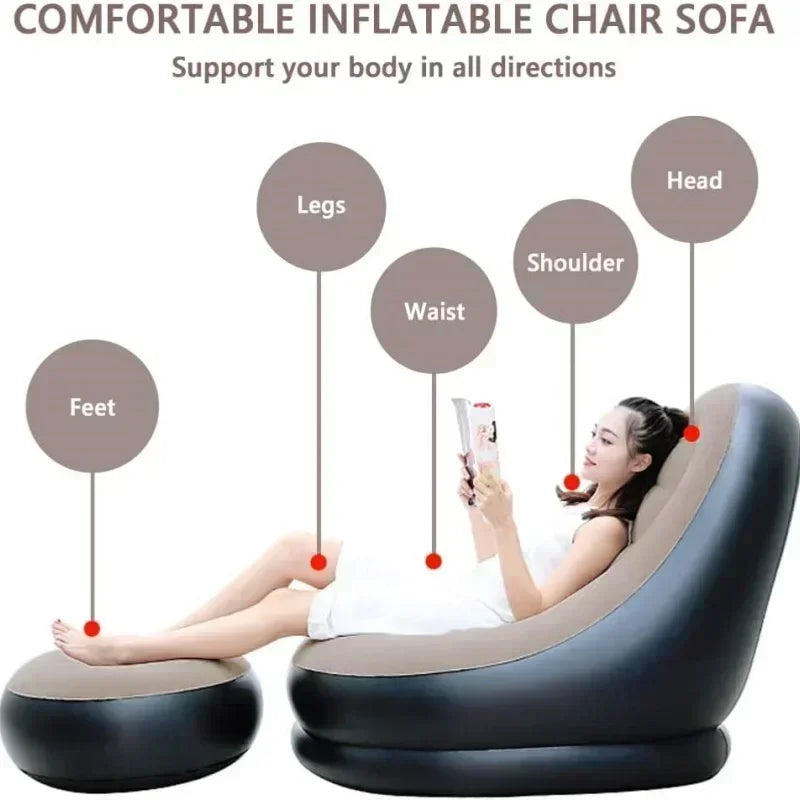 Canapé de camping pliable pour un confort optimal, siège portable et léger.