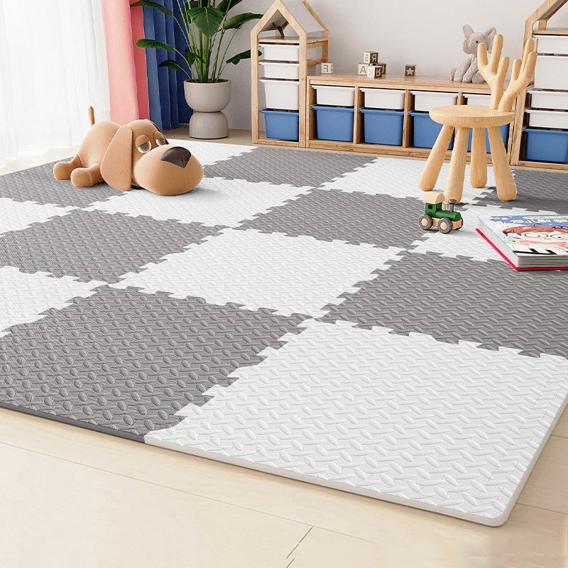 Tapis de jeu épais pour bébé, aire d'éveil sécurisée, modulable, couleurs vives, unisexe.