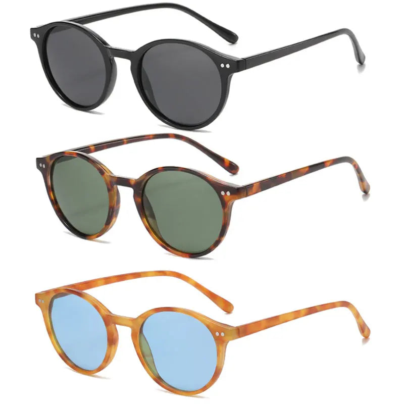 Lunettes de soleil rondes rétro polarisées unisexes UV400 pour hommes et femmes.
