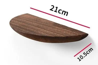 Accessoire maison : étagère murale semi-circulaire en chêne, pour décoration ou rangement élégant.