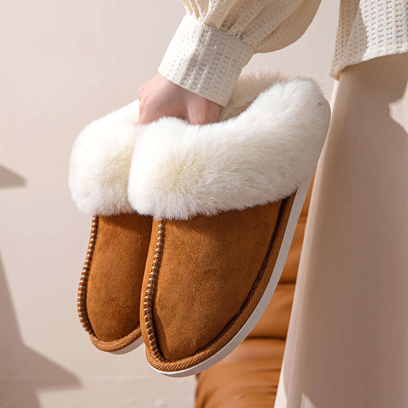 Chaussons d'hiver douillets et chauds pour femmes, idéaux pour la maison et le confort intérieur.