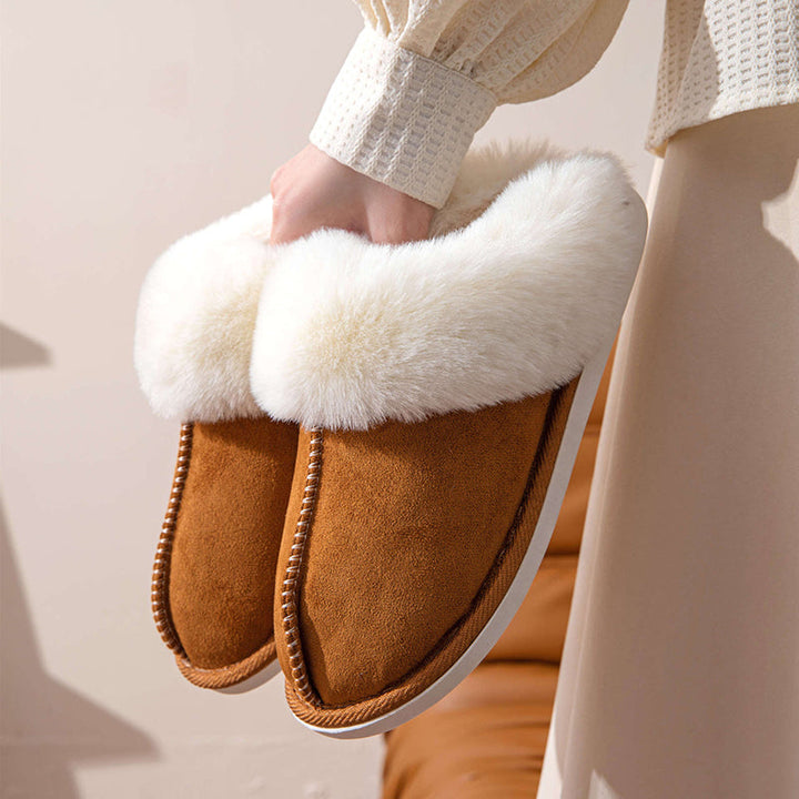 Chaussons d'hiver douillets et chauds pour femmes, idéaux pour la maison et le confort intérieur.