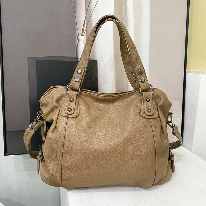 Sac cabas chic pour femme, utilisable comme sac à main, sac étudiant ou sac de voyage.