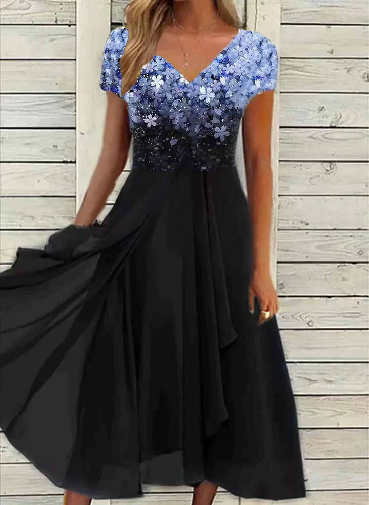 Robe d'été Soraya, alliant confort léger et élégance glamour pour femme, une tenue féminine chic.