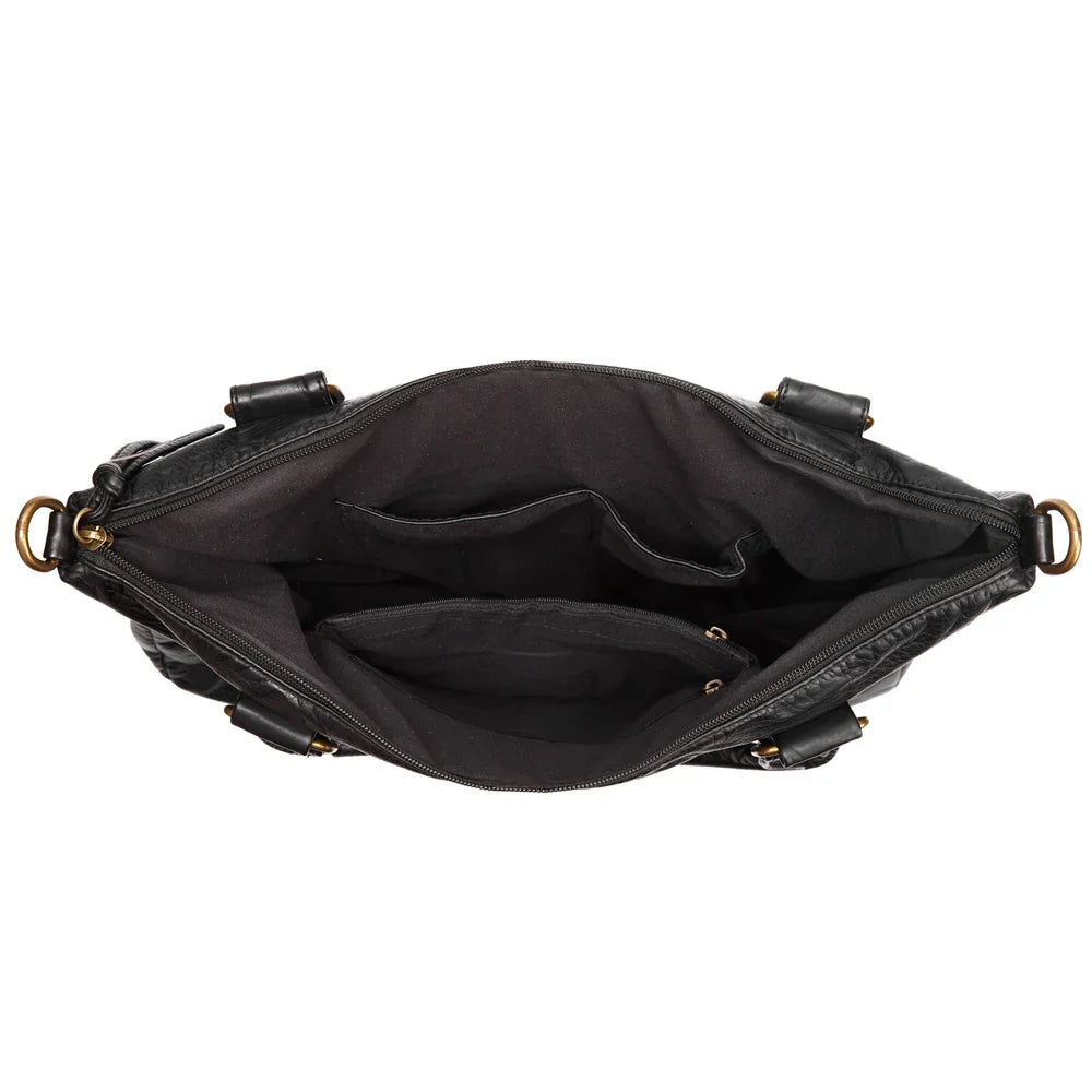 Sac épaule femme vintage spacieux, grand format pour les cours, design élégant et pratique au quotidien.