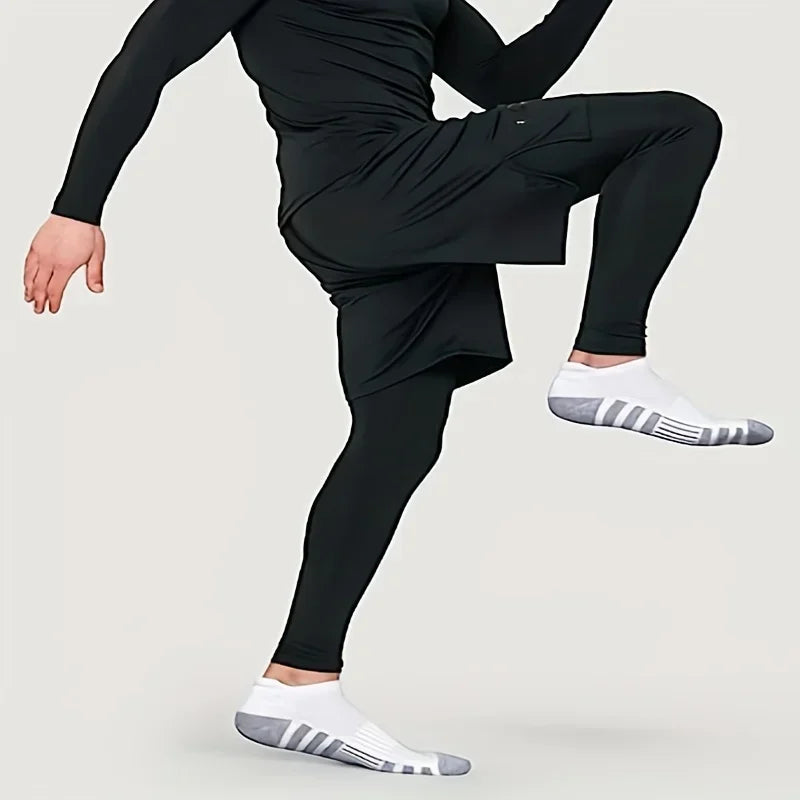 Lot de 6 paires de chaussettes de sport unisexes, idéales pour activités actives, respirantes et confortables.