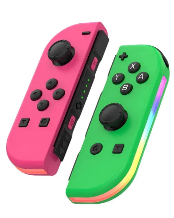 Contrôleur de jeu sans fil Bluetooth pour Nintendo Switch, avec éclairage LED dynamique.