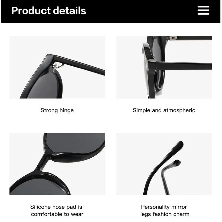 Lunettes de soleil rétro rondes polarisées UV400, mode unisexe, protection solaire pour l'été.