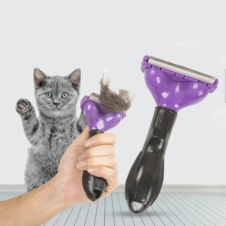 Brosse de toilettage auto-nettoyante pour chiens et chats, pelage sain et sans nœuds.