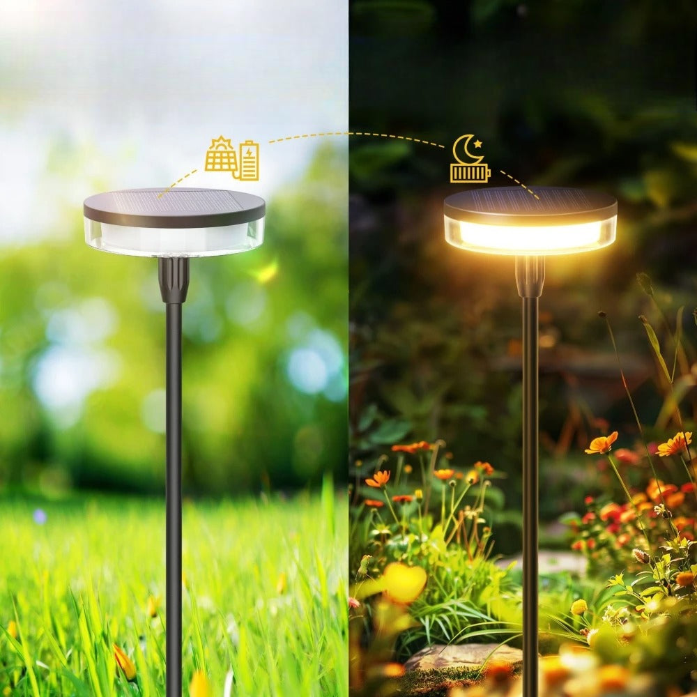 Lumière solaire oscillante LED pour extérieur, crée une ambiance de lucioles dans le jardin.