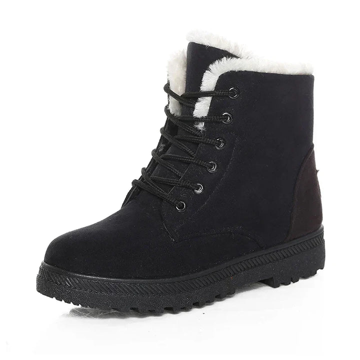 Bottes d'hiver chaudes pour femmes, avec lacets. Bottines confortables et déperlantes pour le froid et la neige.