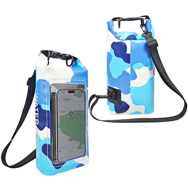 Sac étanche compact 2L pour votre téléphone, indispensable pour la protection lors d'explorations aquatiques.