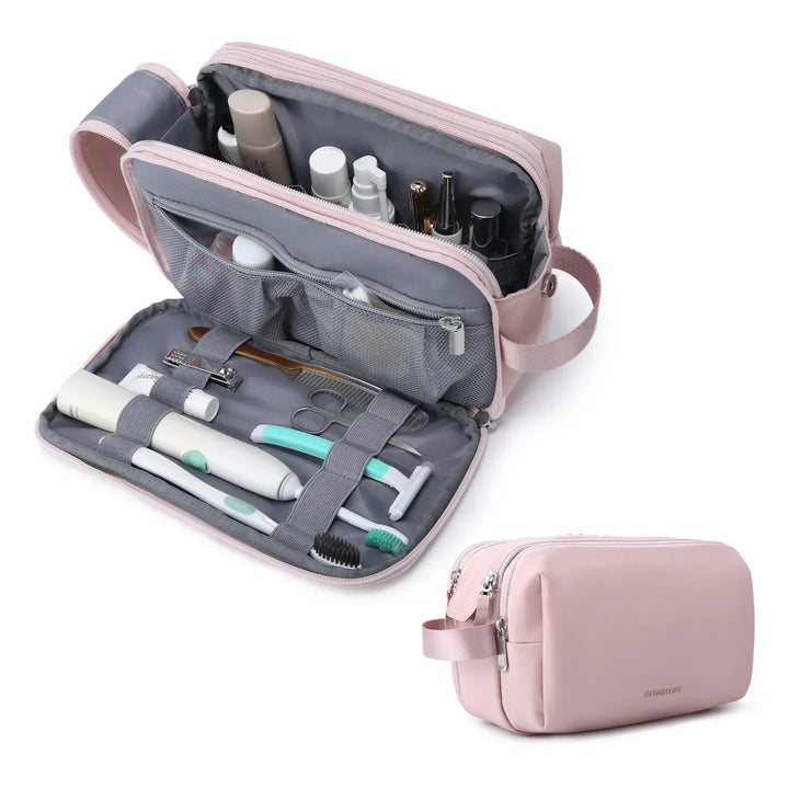 Trousse de toilette de voyage compacte et imperméable unisexe pour une organisation optimale.