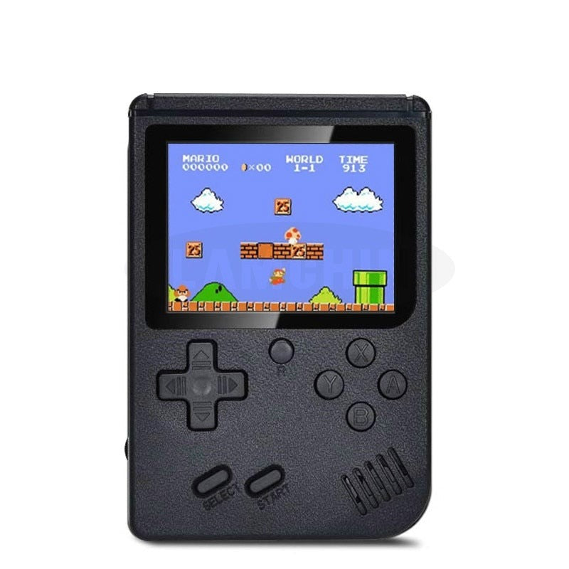 Console rétro pour TV avec 800 jeux vidéo classiques intégrés. Parfaite pour le divertissement en solo ou à deux.