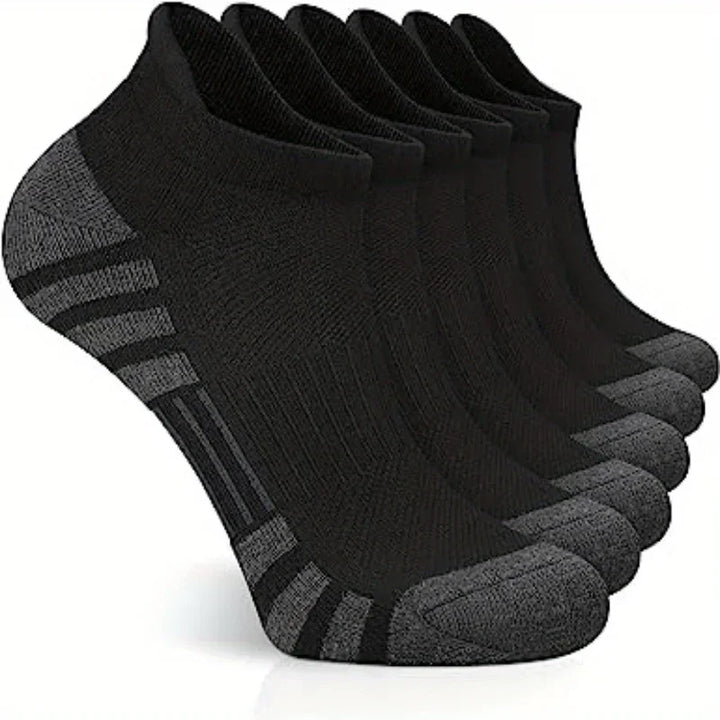 6 paires de chaussettes de sport unisexes pour pieds actifs, respirantes et confortables toute saison.