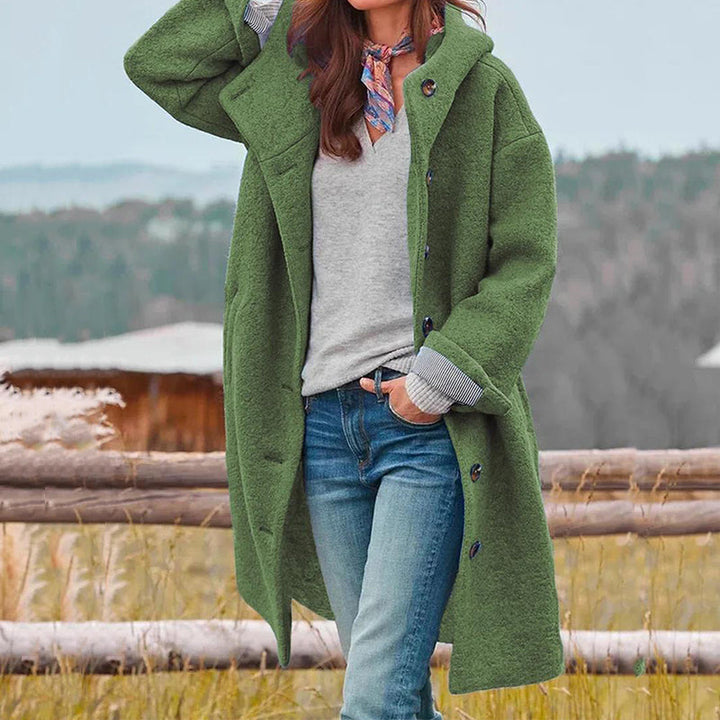 Manteau d'hiver élégant pour femme, veste chaude avec capuche, idéal pour la mode hivernale et protection contre le froid.
