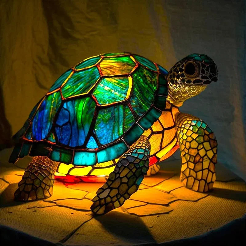 Lampe LED solaire tortue marine pour jardin, crée une ambiance océanique sur terrasse. Déco extérieure autonome et écologique.