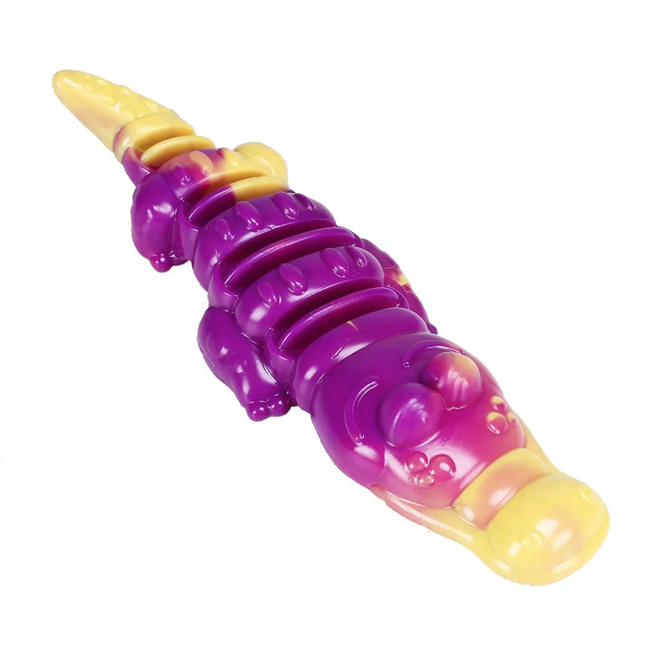 Jouet à mâcher en nylon goût bœuf pour chien, robuste et anti-ennui prolongé.