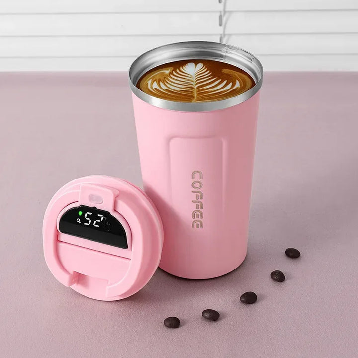 Thermos universel intelligent, parfait pour les amateurs de boissons chaudes ou froides.