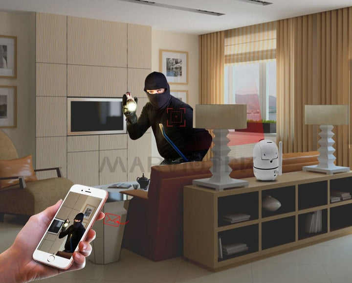 Kit babyphone connecté wifi installé dans la chambre d'enfant, pour une surveillance discrète et constante du bébé.