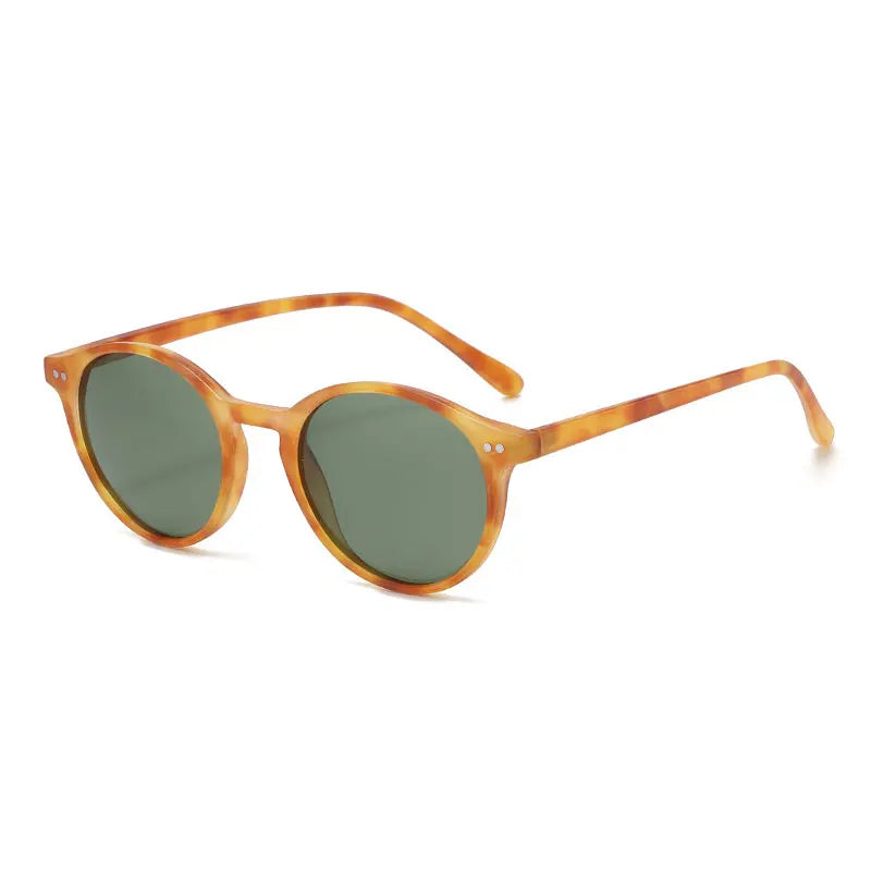 Confortables lunettes de soleil rondes polarisées rétro UV400 unisexes, style vintage estival.