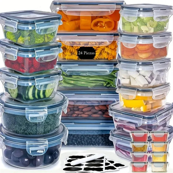 Contenants alimentaires pour une fraîcheur prolongée. Rangement pratique et organisé pour toute cuisine moderne.