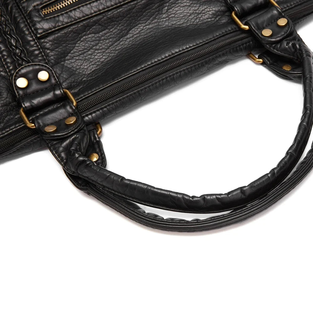 Spacieux sac de cours femme vintage, grand format hobo en synthétique pour une organisation stylée.
