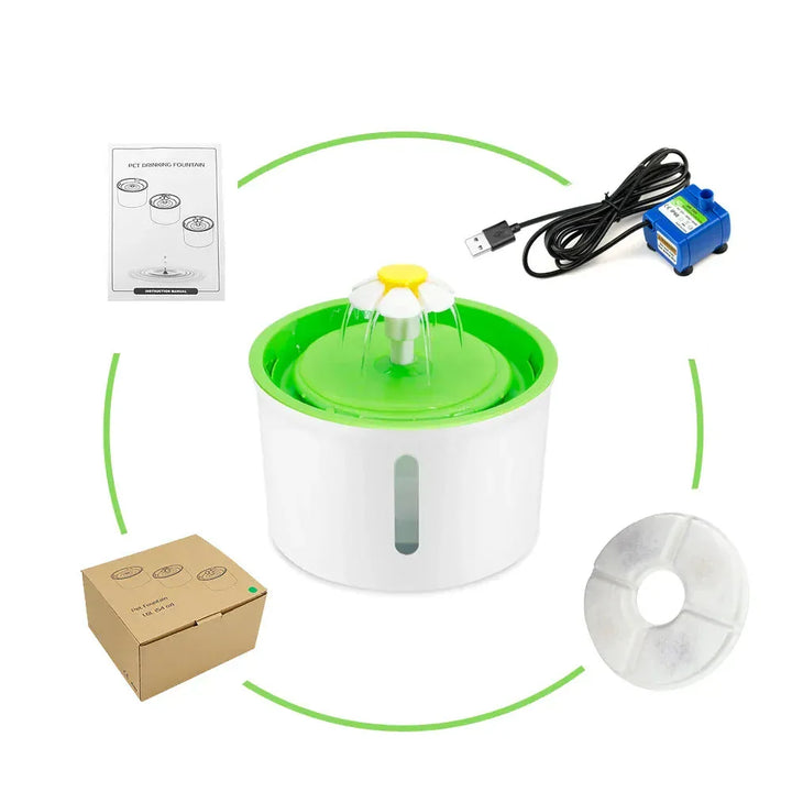 Distributeur d'eau silencieux pour animaux, fontaine automatique pour chats et chiens, encourage la boisson.
