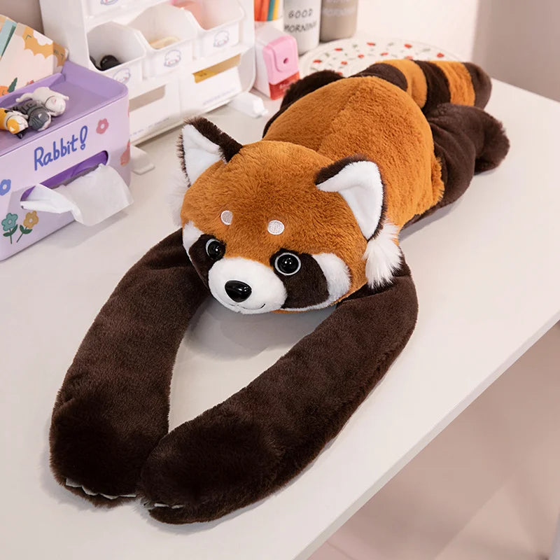 Animal en peluche polyvalent à bras longs, aussi un coussin décoratif douillet et moelleux.