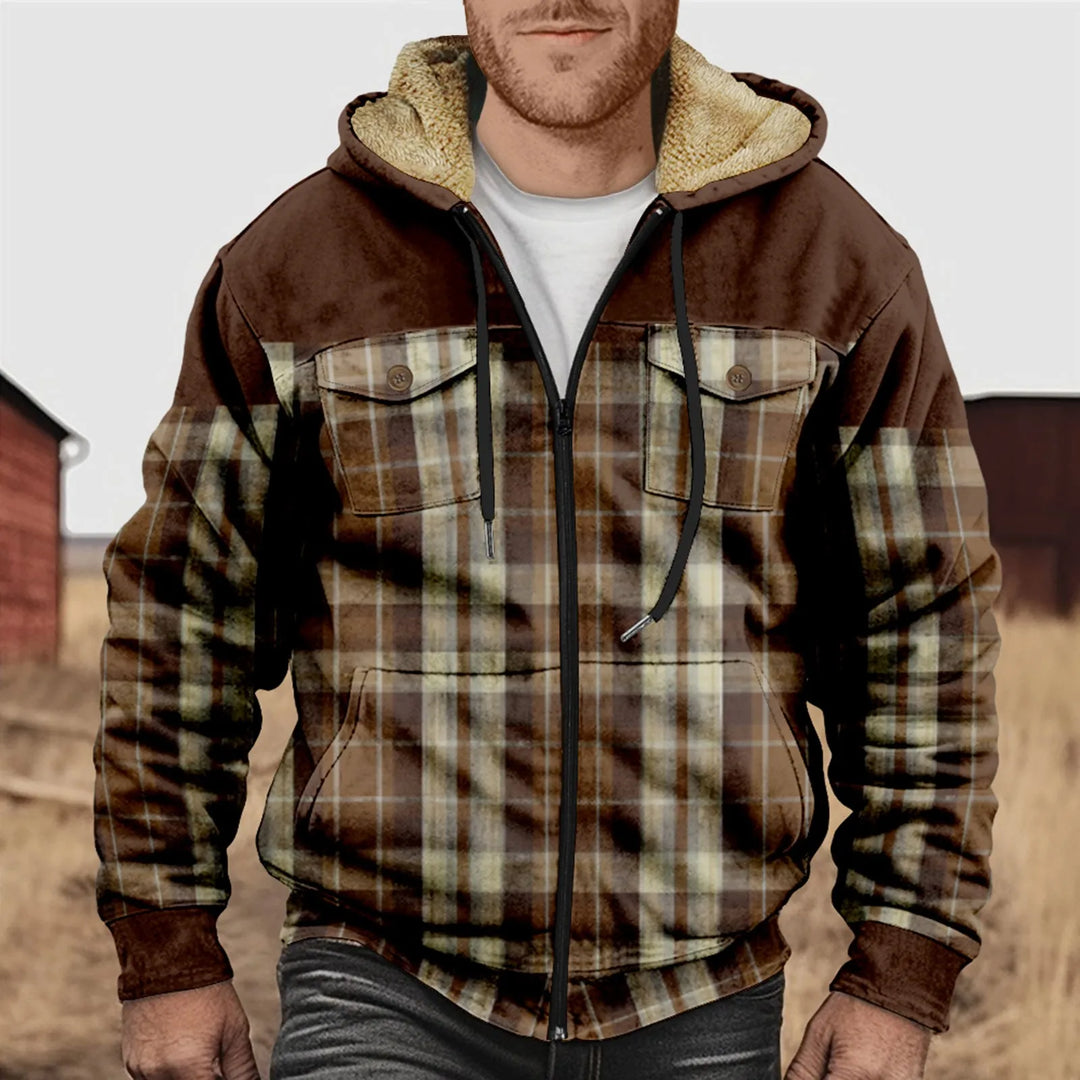 Veste chemise chaude homme, idéale automne/hiver. Style décontracté et confortable pour toutes occasions.