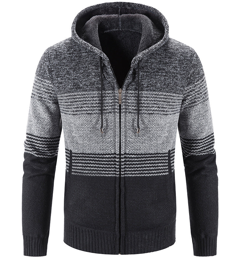 Veste à capuche homme rayée, confortable et stylée. Parfaite pour la mode homme décontractée du quotidien.