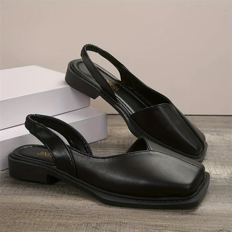 Chaussures à talon bas Carmen, bout carré, grand confort pour femme au quotidien.