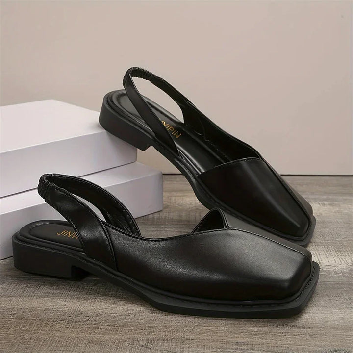 Chaussures à talon bas Carmen, bout carré, grand confort pour femme au quotidien.