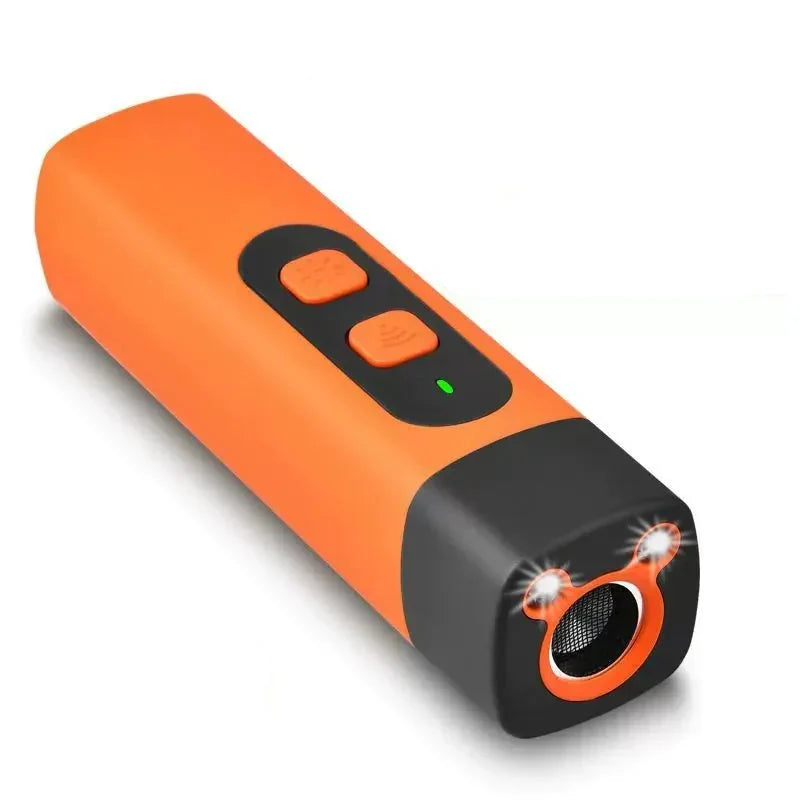 Dispositif anti-aboiement ultrasonique rechargeable pour chien, aide à l'éducation canine et au dressage comportemental.