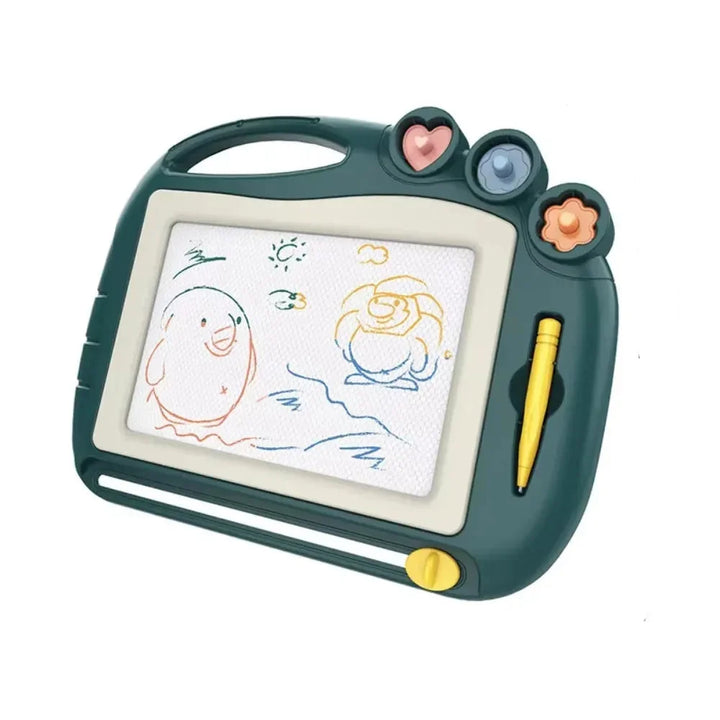 Ardoise magique colorée pour enfants avec stylo. Un jouet éducatif et portable, parfait pour explorer la créativité.