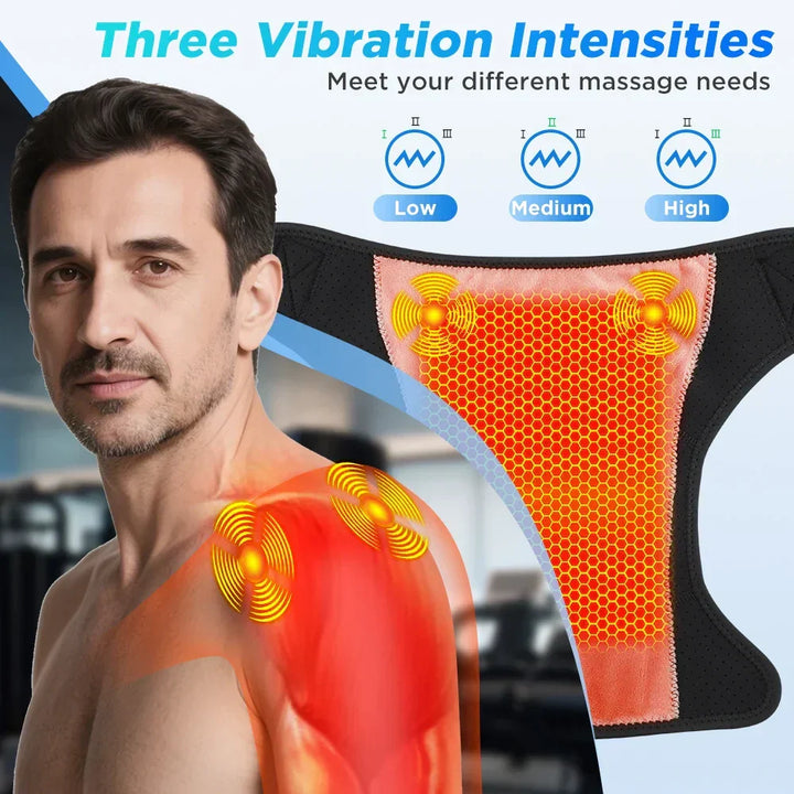 Masseur électrique 3-en-1 pour la récupération des épaules, coudes et genoux. Soulage les douleurs articulaires.