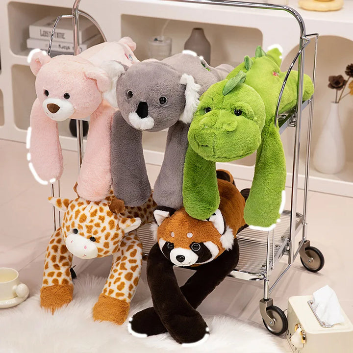 Peluche animal à bras longs douce et confortable, parfaite pour les câlins et un compagnon doux.