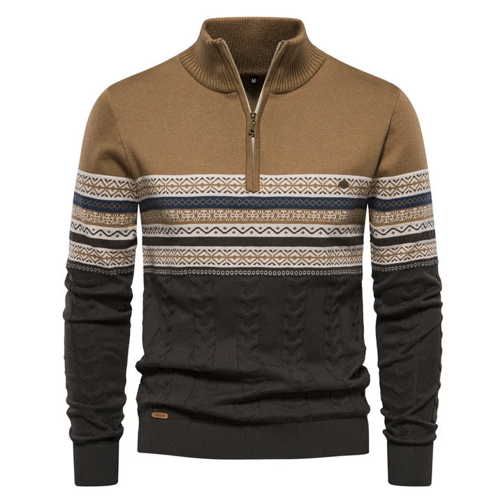 Pull homme au design rétro chic. Ce pull-over confortable sublime votre look masculin avec élégance.