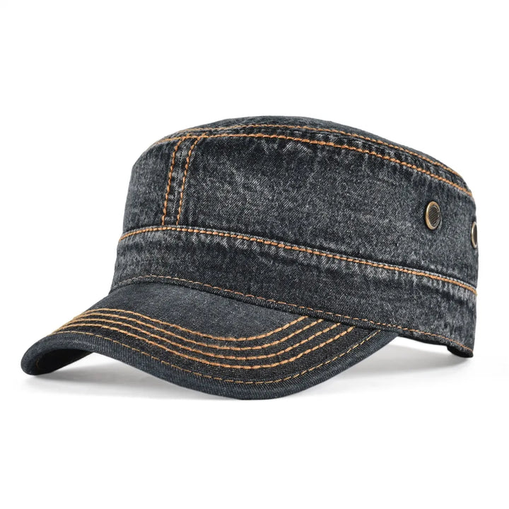 Casquette militaire homme en coton, design workwear, couleur kaki, durable et tendance.