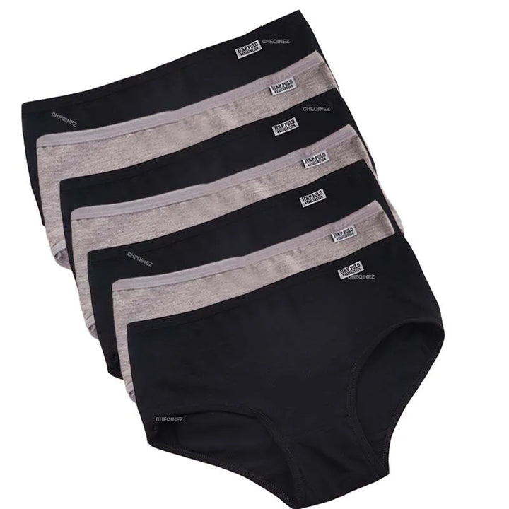 Culottes femme respirantes, 7 unités en coton, idéales pour le quotidien actif.